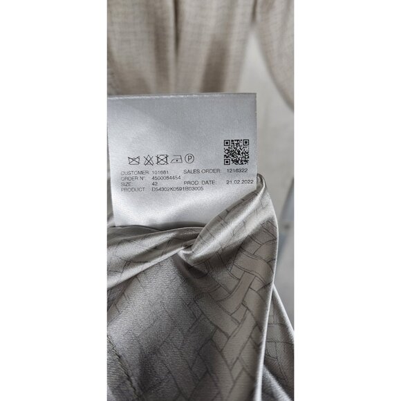 Kiton Womens Graphic-Print Silk Maxi Dress Size 42 Beige - Picture 10 of 11